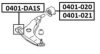 ASVA 0401-DA1S Control Arm-/Trailing Arm Bush